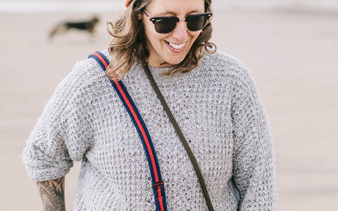 Portrait photo of client, dog walker Jess Fox and Hound