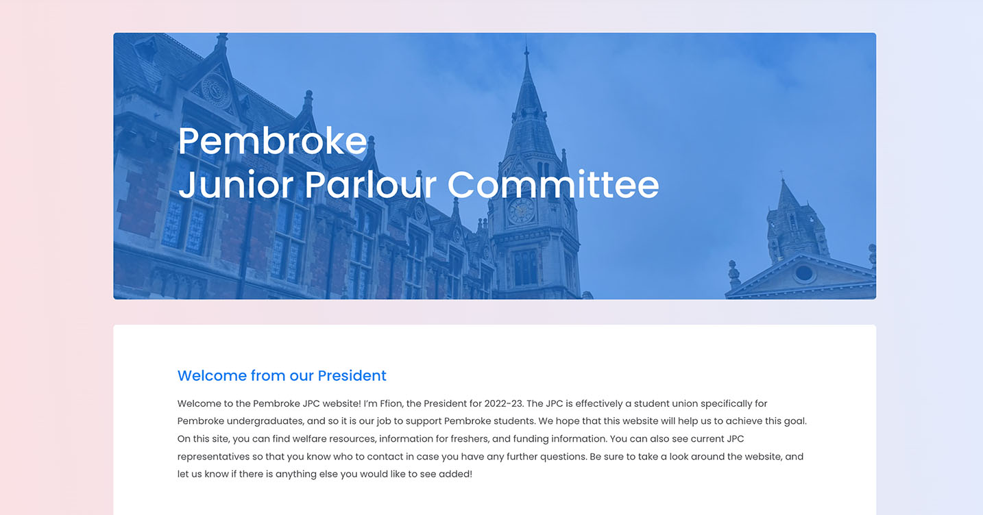 Website design example