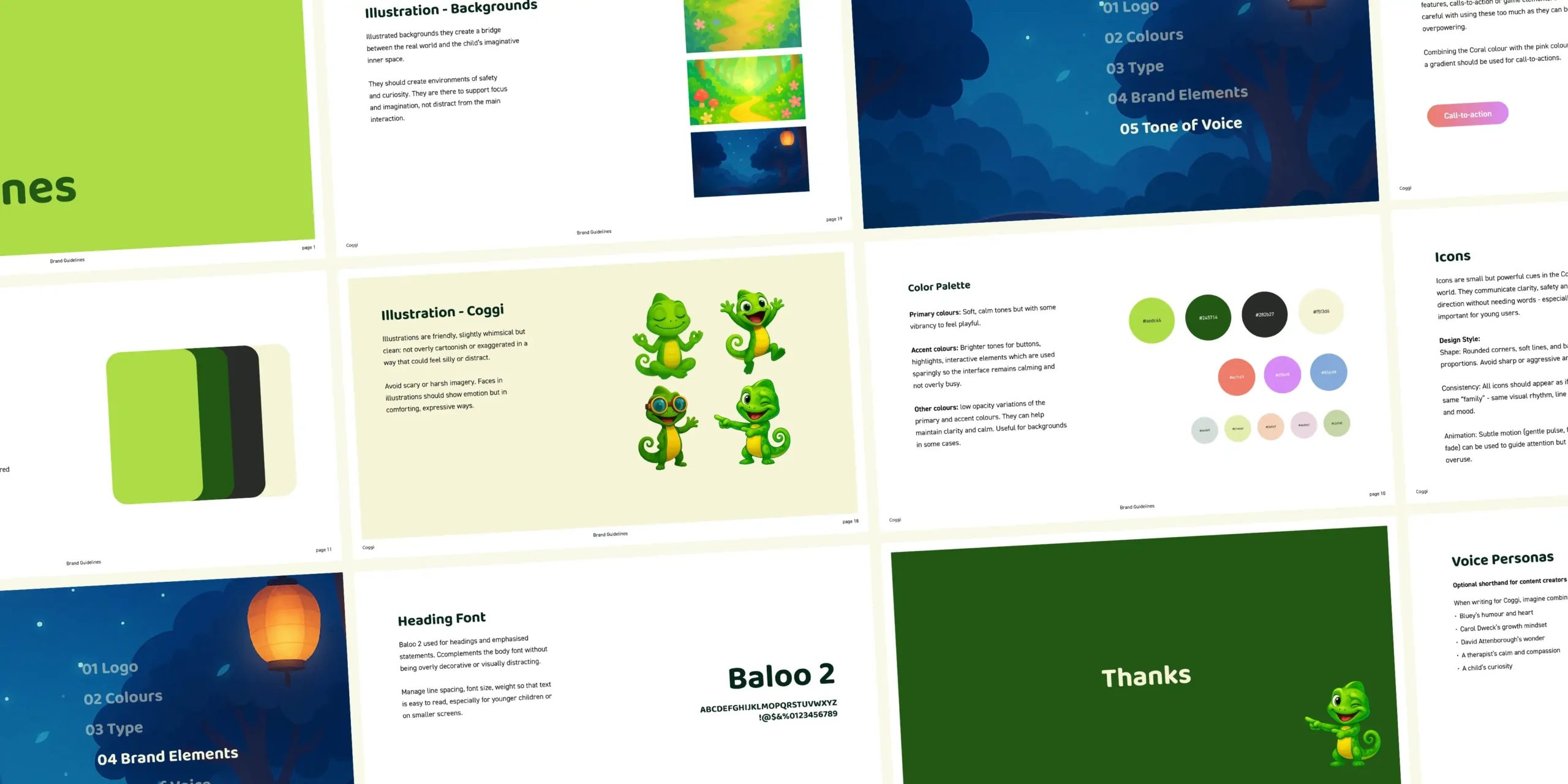 Grid of images showing Coggi Brand Guidelines