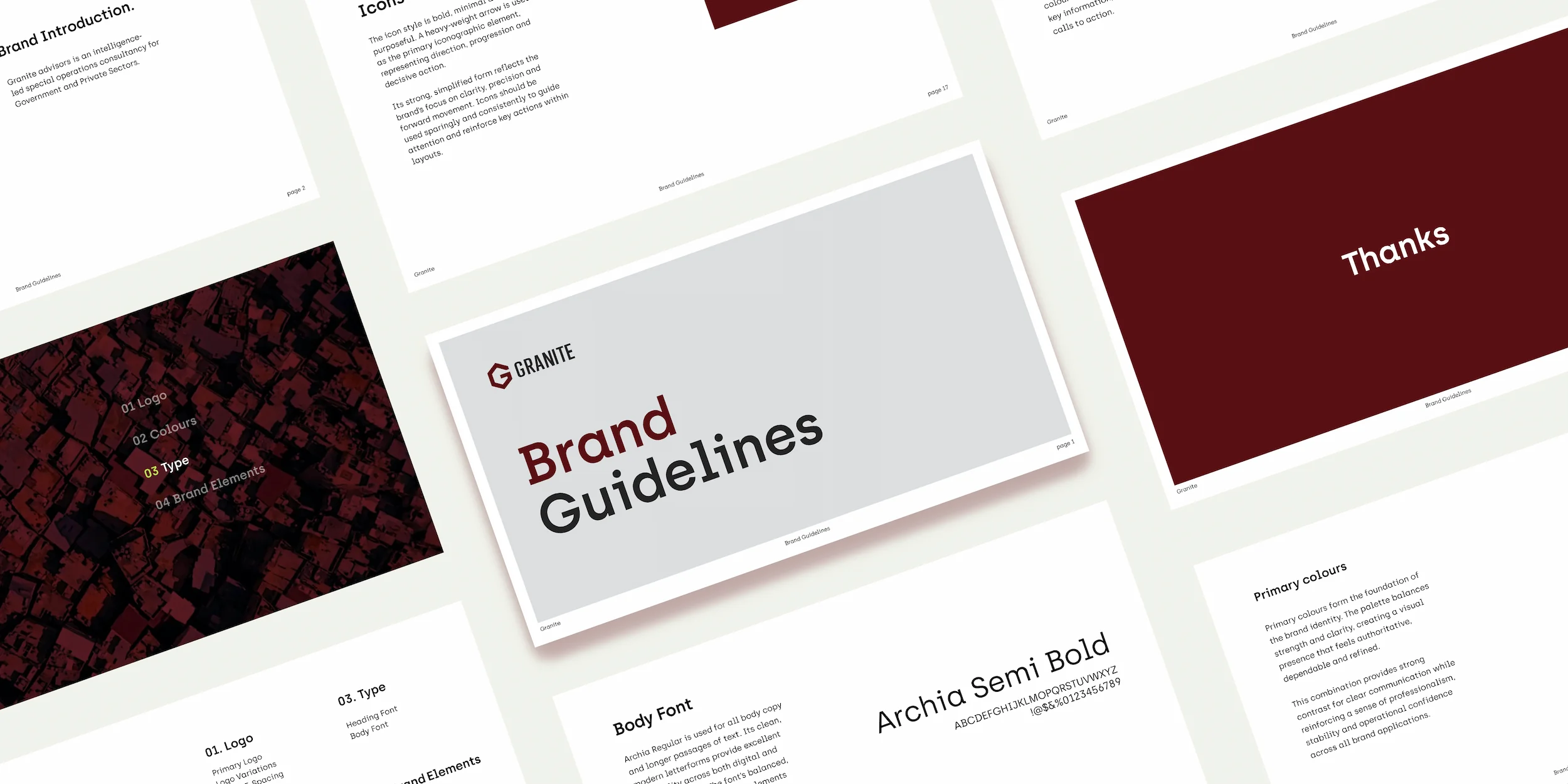 Granite brand guidelines mockup